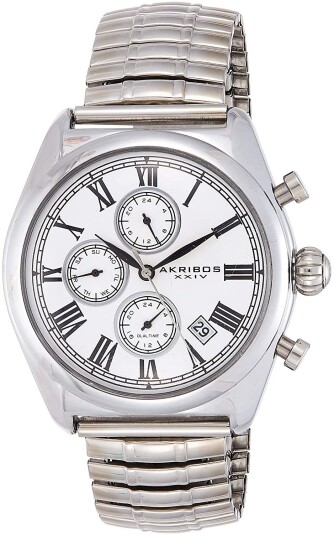 Akribos XXIV Herreklokke AK827SS Hvit/Stål Ø42 mm Akribos XXIV Herreklokke AK827SS Hvit/Stål Ø42 mm