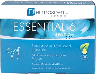 Dermoscent Essential 6 spot on hudolje til katt 4x0,6 ml Dermoscent Essential 6 spot on hudolje til katt 4x0,6 ml