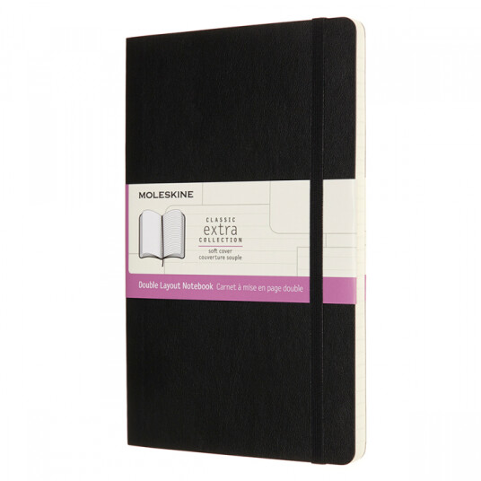 Moleskine Classic Soft Cover Double Layout Large Black