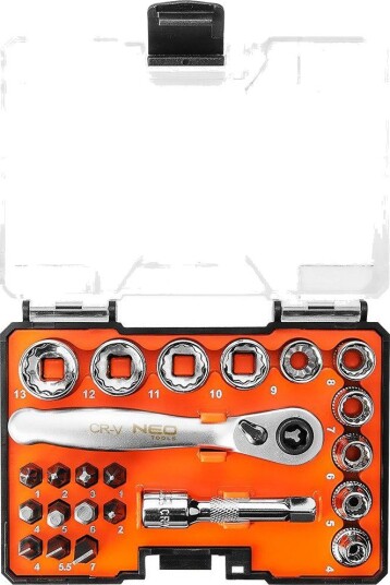 Neo Julekalender Bits- Og Pipenøkkelsett GD034 24 Deler