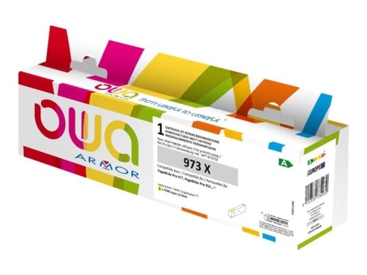 Owa - 110 Ml - Gul - Kompatibel - Boks - Gjenfabrikert - Blekkpatron (Alternativ For: Hp 973X) - For Hp Pagewide Managed P55250  Pagewide Pro 452 477 552 577 Mfp 477