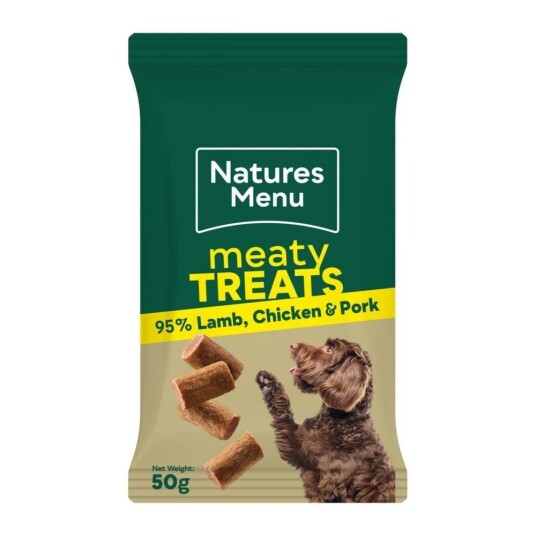 Natures Menu Dog Godbiter Med Lam Kylling Og Svinekjøtt 50G
