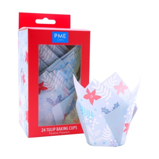 Tulipan Muffinsformer Vinter Blomster Pk/24 