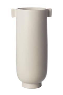Vase m hank Hvit sand 28 cm