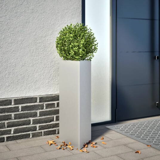 Plantekasse trekantet 30x26x75 cm galvanisert stål