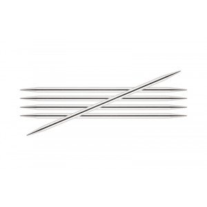 KnitPro Nova Metall Strømpepinner Messing 10cm 2,00mm / 3.9in US0