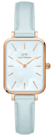 Daniel Wellington DW Klokke Quadro Bluebell 20x26mm Roségull