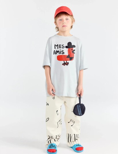 THE ANIMALS OBSERVATORY Collie Kid T Shirt White Telephone Blue 98 THE ANIMALS OBSERVATORY Collie Kid T Shirt White Telephone Blue 98