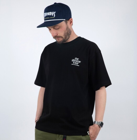 The Gimme Tour T-Shirt The Open Svart Golf pologenser herre Black Small