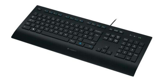 Logitech K280e USB Tastatur for Kontor med Håndleddstøtte - Svart Logitech K280e USB Tastatur for Kontor med Håndleddstøtte - Svart