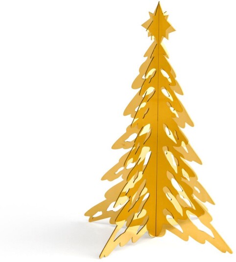 Cooee Design Pinetree dekorasjonsgran 15 cm Brass