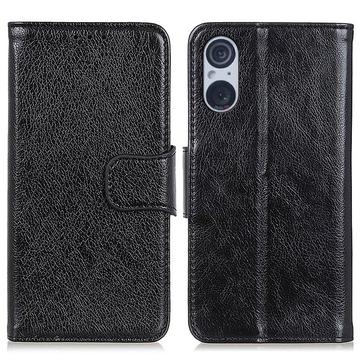 Sony Xperia 5 V Elegant Series Lommebok-deksel Svart