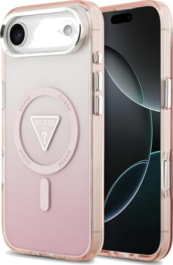 Guess iPhone Air MagSafe Etui med Gradient Triangle Logo - Rosa