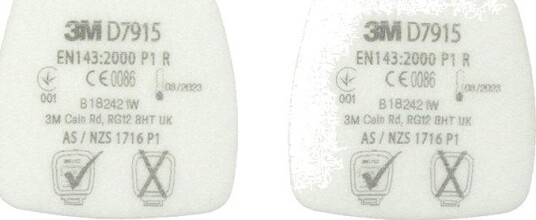 3M Secure Click D7925 Partikkelfilter til 800-serien, 4-pakning P2 R, Ånderettsvern