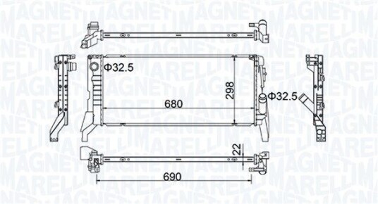Radiator MAGNETI MARELLI 350213202700 Radiator MAGNETI MARELLI 350213202700