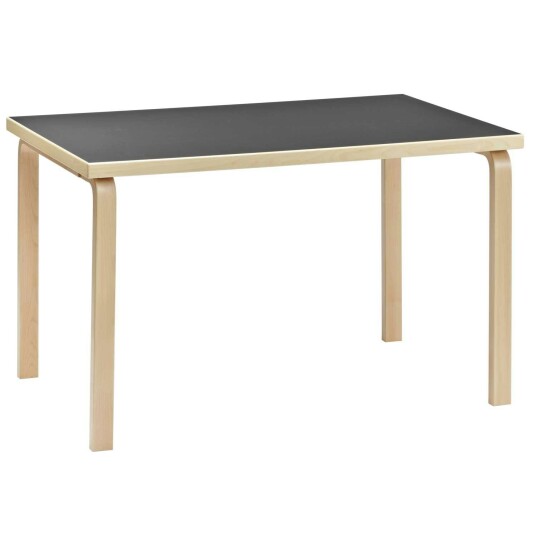 Artek 81B Bord Laget av bjørk Laget av linoleum 75x120 cm Bjørk / Sort Linoleum Artek 81B Bord Laget av bjørk Laget av linoleum 75x120 cm Bjørk / Sort Linoleum