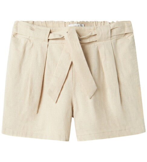 name it Nkffalinnen Shorts Beige 146