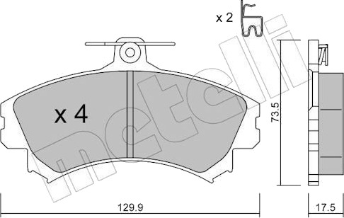 METELLI 22 0216 1 Bremseklosser