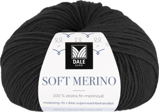Dale Garn Dale Soft Merino 3023 Svart