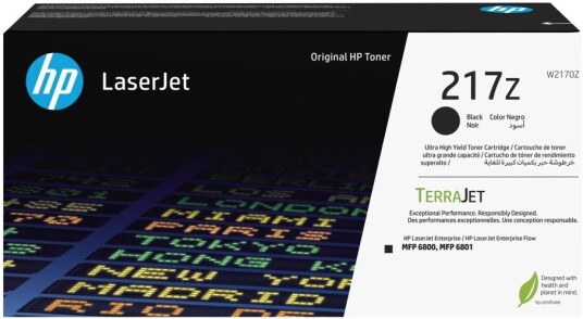 Hp 217Z - Høy Ytelse - Svart - Original - Laserjet - Tonerpatron W2170z - For Color Laserjet Enterprise Mfp 6800  Laserjet Enterprise Flow Mfp 6800