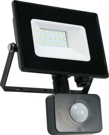 Lumax Led Flomlys Lumax Heda Flomlys Hfl120ns 20W 1600Lm 4000K 120° Ip44 Pir Bevegelsessensor Svart