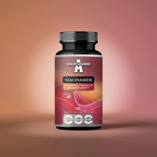 Vitamin B3 nikotinamid 600 mg høy dose – 60 tabletter