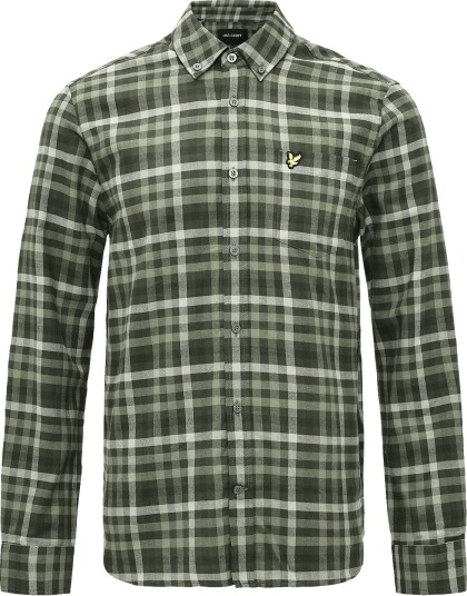 Lyle & Scott Tonal Check Shirt Green L