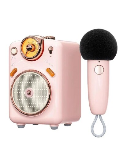 Divoom Fairy-OK Mini Karaoke Høyttaler Trådløs 10W Rosa Divoom Fairy-OK Mini Karaoke Høyttaler Trådløs 10W Rosa