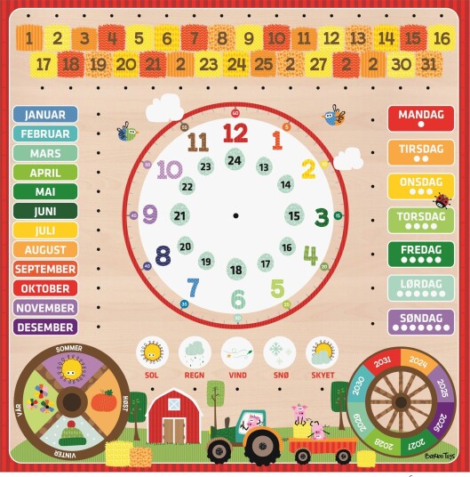 Barbo Toys Læringstavle Kalender
