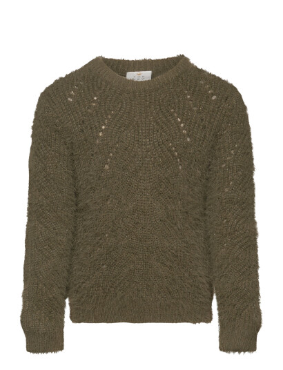 The New Tndiva Knit Pullover Green 110 116