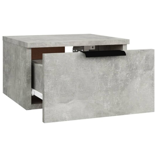 vidaXL Veggmontert nattbord betonggrå 34x30x20 cm vidaXL Veggmontert nattbord betonggrå 34x30x20 cm