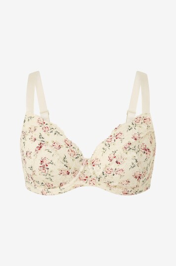 Zizzi Spile BH Lyara Full Cover Bra Hvit