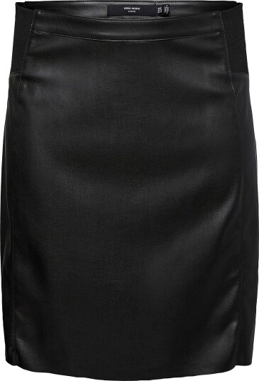 Vero Moda Curve Skjørt vmcButtersia HW Coated Skirt Cur Svart