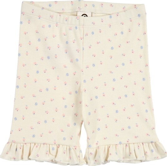 Müsli Sykkelhorts Rib Spring Frill Tofu/Nektar/Shell Blue Müsli 4 år 104 Shorts Hvit