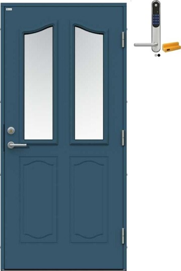 Ytterdør Diplomat Ingrid Klart Glass med Yale Doorman Classic Home