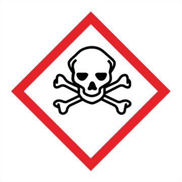 Jo Safety GHS 06 faresymbol Akutt giftig 100 x mm Rull med 250 stk etiketter 132423