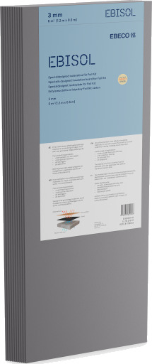 Ebeco Ebisol 3mm Lyd- og Støtdempende Isoleringsplate 6m² Ebeco Ebisol 3mm Lyd- og Støtdempende Isoleringsplate 6m²