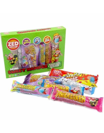 Zed Candy Mini Sweet Hamper   Gavepakke med Tyggegummi Jawbreakers og Jelly Beans 177 gram