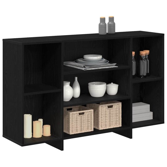 Serviesskap Svart eik 120 x 30 x 75 cm Konstruert tre Serviesskap Svart eik 120 x 30 x 75 cm Konstruert tre