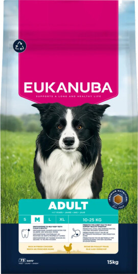 Eukanuba Hundemat Voksen Medium 15 kg med Kylling for Raser 10-25 kg