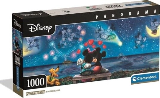 Clementoni Puzzle Panorama HQC Mickey & Minnie 1000 pieces 2D Puslespill
