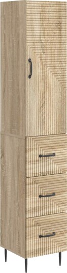 vidaXL Skapsett 2 pcs Sonoma eik 33 x 34,5 x 90 cm Konstruert tre vidaXL Skapsett 2 pcs Sonoma eik 33 x 34,5 x 90 cm Konstruert tre