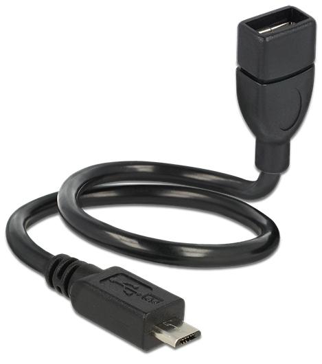 Delock OTG ShapeCable USB Til Micro B 0.35m Delock OTG ShapeCable USB Til Micro B 0.35m