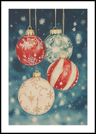 Christmas Ornaments No.3 Poster Plakat / 100x150cm