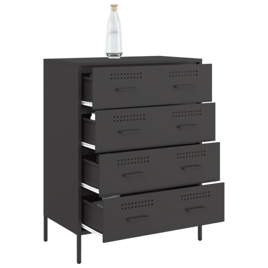 Skjenk svart 68x39x89 cm stål 8721102389443