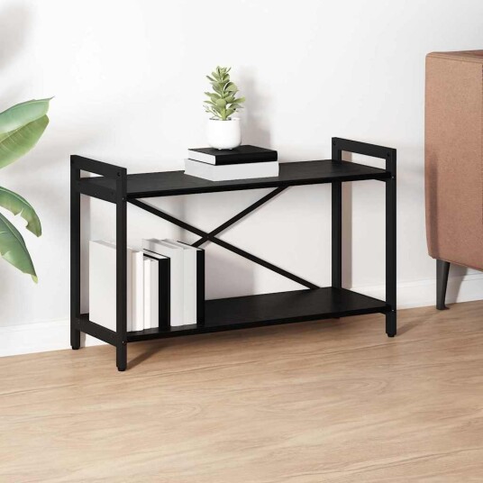 Bokhylle Svart eik 80 x 30 x 48,5 cm Konstruert tre