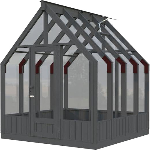 Drivhus Palmako Emilia 5,4 M2 Gråmalt