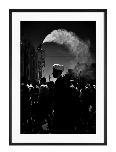 Democratic Gallery Poster Monochrome Middle Eastern Market - Black - 21X30