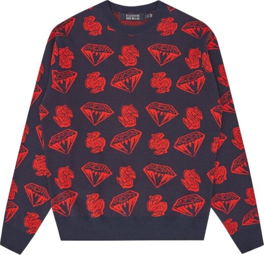 Billionaire, Herre, Strikkevarer, Flerfarget, L,
