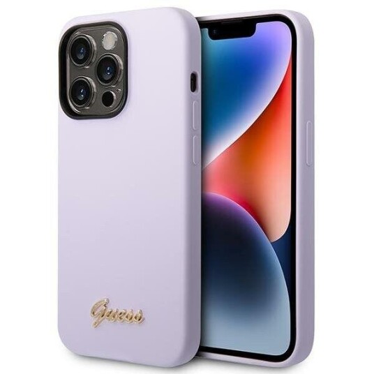 Guess Guhcp14xslsmu Iphone 14 Pro Max 6.7&Quot Violetinė/Violetinė Hard Case Silicone Vintage Gold Logo Guess Guhcp14xslsmu Iphone 14 Pro Max 6.7&Quot Violetinė/Violetinė Hard Case Silicone Vintage Gold Logo